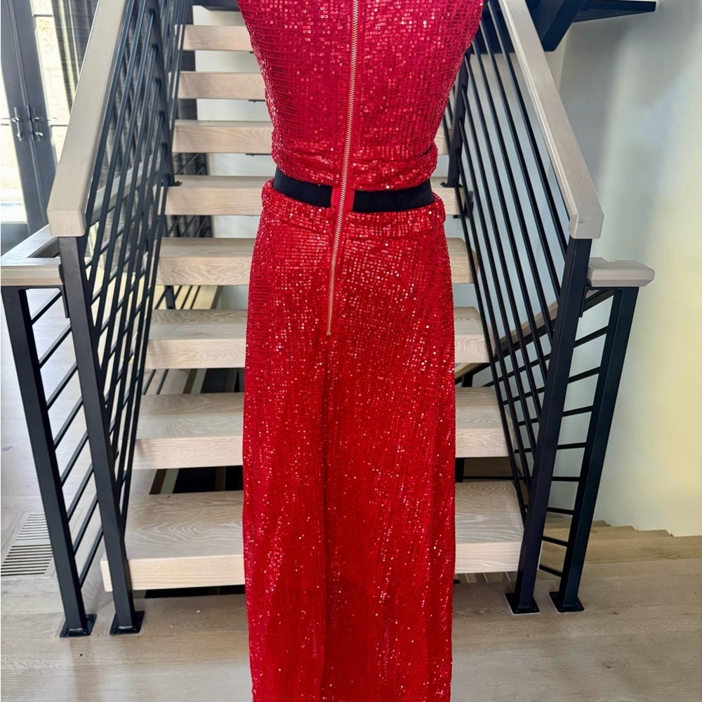 New Abyss by Abby Dazzling Red Backless Evening Gown size XS - Picture 12 of 12
